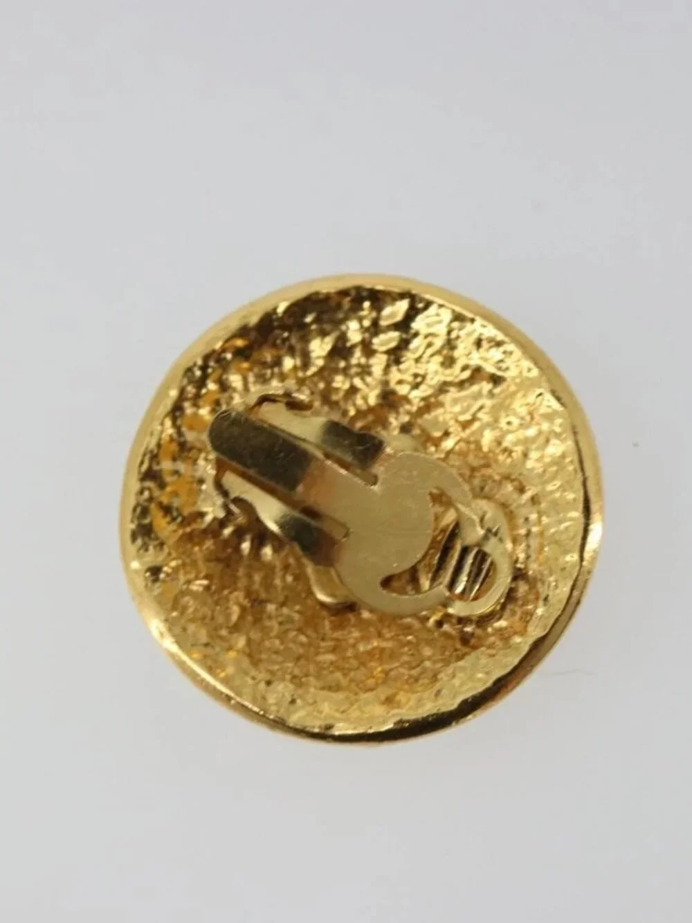 CHANEL Earring metal Gold Tone CC Auth 183503V